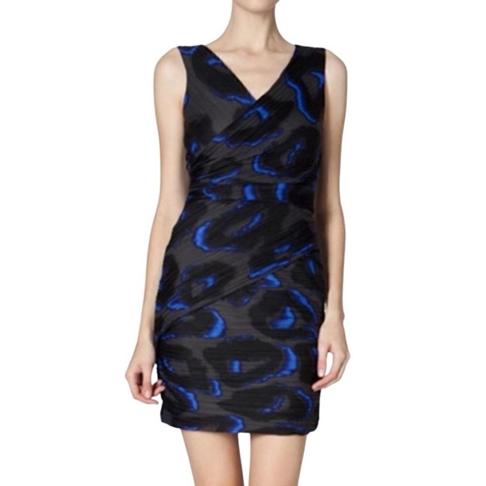 Halston Heritage abstract print mini dress size 12